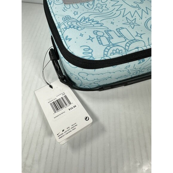 Nike Swoosh Hard Shell Lunch Box 4L Glacier Blue Insulated School Bag 9A2929-G25 - Picture 6 of 7